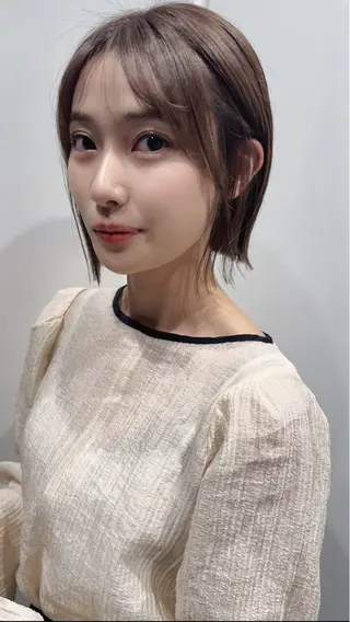 ショート カラー パーマ 髪質改善/韓国風 レイヤー/田村祐樹のヘアスタイル