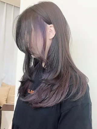 セミロング fumika推しカラ ー/レイヤーカットのヘアスタイル