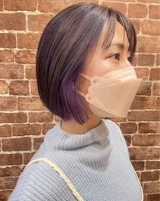 ミディアム カラー パーマ ヘアアレンジ メンズ キッズ ネイル マツエク・マツパ アイブロウ 久木原 ゆりのヘアスタイル