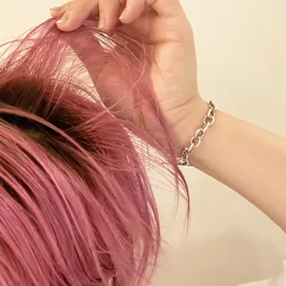 ミディアム カラー ヘアアレンジ 美髪矯正 韓国レイヤーのヘアスタイル