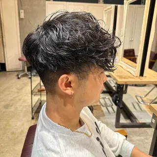 ショート 👑メンズパーマ👑 中谷 陸のヘアスタイル