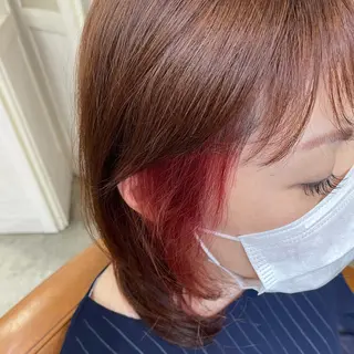 ミディアム カラー 北川 智海のヘアスタイル
