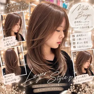 セミロング 髪質改善 石井良典のヘアスタイル