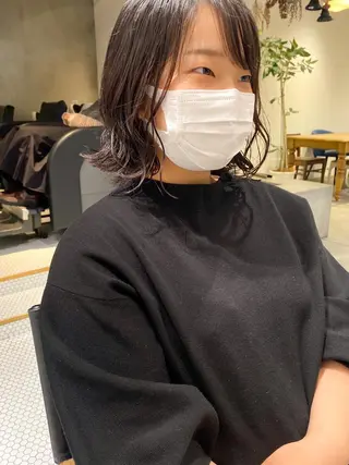 ショート カラー パーマ ヘアアレンジ メンズ キッズ ネイル マツエク・マツパ パーマスタイル🔅 sayacaのヘアスタイル