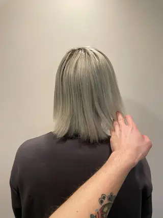ミディアム カラー ボブ/レイヤーカット 縮毛矯正/コウキ新宿のヘアスタイル