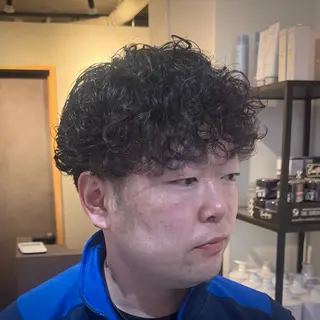 ショート パーマ メンズ 立川メンズカット/ メンズパーマ💈三上のヘアスタイル