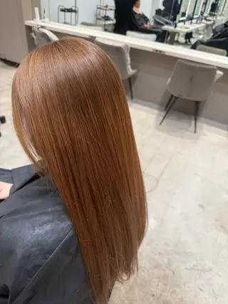 ロング カラー ヘアアレンジ みっちー/縮毛矯正/ 艶カラーのヘアスタイル