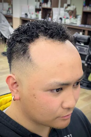 ショート パーマ 理容プラージュ燕三条 福井のヘアスタイル
