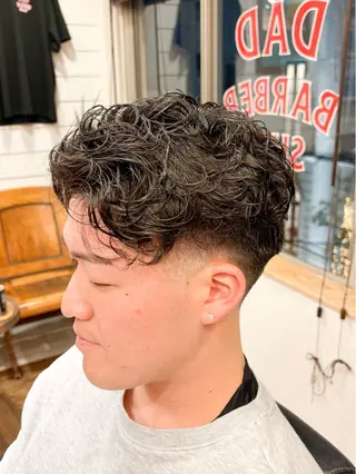 ショート パーマ メンズ 三宮メンズカット ヨシイッキのヘアスタイル