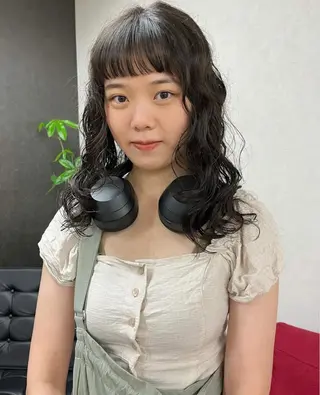 ロング パーマ nono/パーマ /顔まわりカット🐈のヘアスタイル