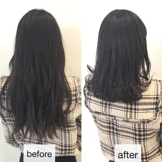 セミロング 髪質改善カラー ショートボブ専門のヘアスタイル
