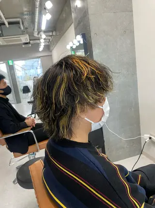 ミディアム カラー パーマ メンズパーマ/縮毛 /店長コハシ◎のヘアスタイル