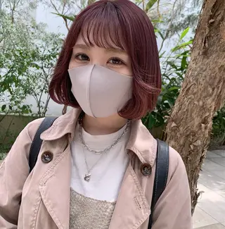 ミディアム カラー 透明感カラー✂︎ /縮毛矯正/YUKAのヘアスタイル