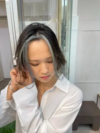 ミディアム ヘアアレンジ KEIGO/ ベージュカラーのヘアスタイル