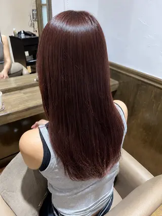 セミロング ツヤ&透明感カラー 🩵かりんのヘアスタイル