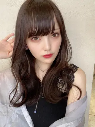 ロング カラー 銀座✨レイヤーカット 顔まわり/坂本亜裟海のヘアスタイル