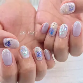 ネイル モチの良さ◉ フィルインネイル♡のネイルデザイン