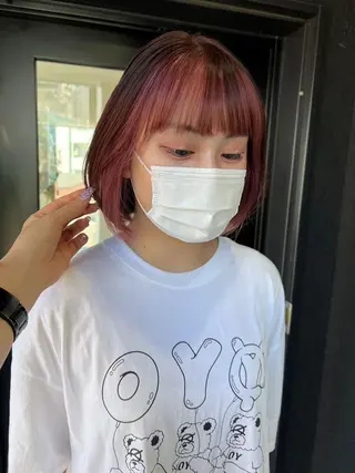 ミディアム カラー ⭐️横浜ブリーチ特化 美容師 堤涼⭐️のヘアスタイル