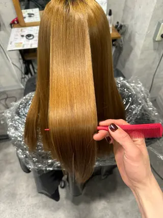 ロング パーマ ブリーチ特化 梅田本多翔のヘアスタイル