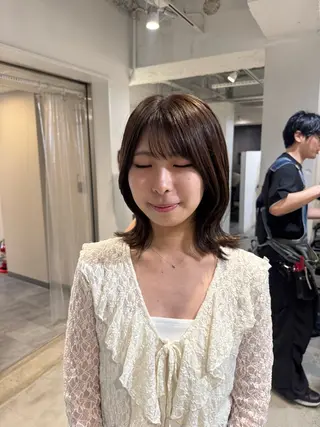 セミロング 100%可愛い顔周り 💓レイヤー/しずくのヘアスタイル