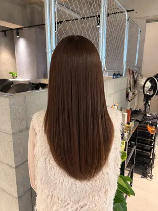 ロング カラー 脱白髪染め白髪ぼかし TERA（寺崎）のヘアスタイル