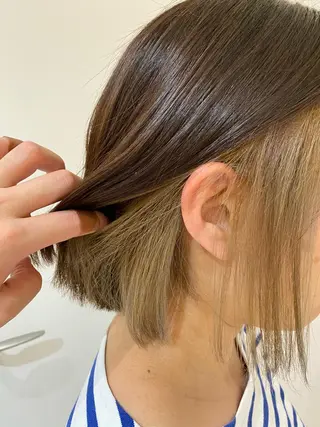 ショート カラー 美髪・透明感カラー 西川仁弥のヘアスタイル