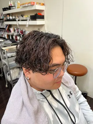 パーマ メンズ 三好 汰一のヘアスタイル