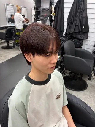 ショート メンズ ダブルカラー メンズパーマ大成のヘアスタイル