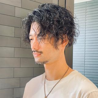 ショート パーマ メンズ メンズヘア特化 崎田 成人のヘアスタイル