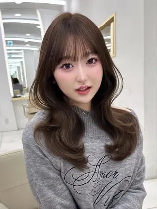 セミロング 森田 真由香のヘアスタイル