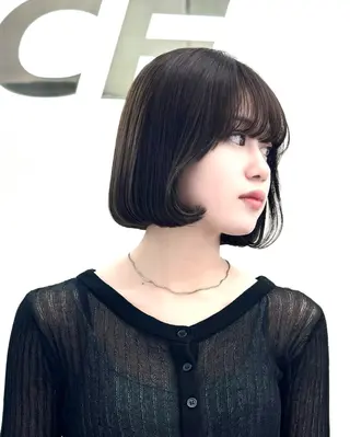 ショート カラー ヘアアレンジ 縮毛矯正🤍 ボブ/ HIKARIのヘアスタイル