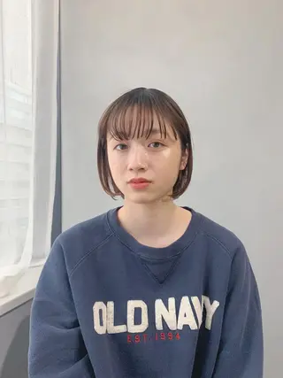 ショート カラー ボブパーマコテ巻き風 パーマNo1深江秀平のヘアスタイル