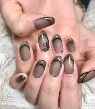 ミディアム カラー パーマ ヘアアレンジ キッズ ネイル el. by Aoのネイルデザイン