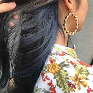 ミディアム カラー ヤスドミ ケイスケのヘアスタイル