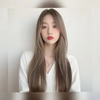 ヘアアレンジ セミロング カラー 韓国ヘアならお任せ♡ 馴染ませ達人👸yuのヘアスタイル