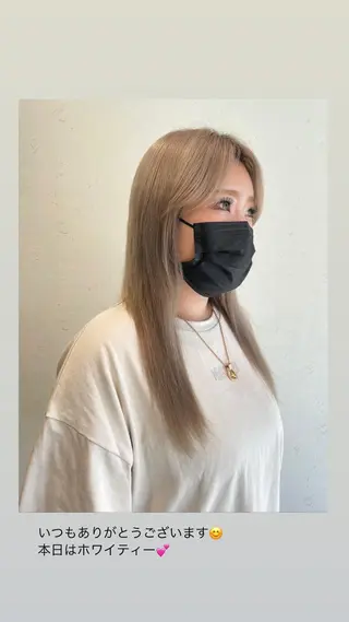 ロング 前田 菜奈子のヘアスタイル