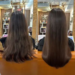 ロング カラー ブリーチ毛対応酸性 ストレート🌈サキのヘアスタイル