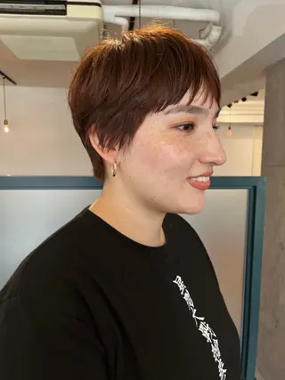 ショート 暖色/パーマ 🌼クニトウメイのヘアスタイル