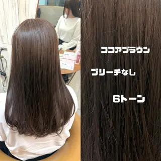 ロング オリーブベージュ/ボ ブ縮毛矯正たまき🧡のヘアスタイル
