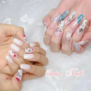 ネイル カラー パーマ ヘアアレンジ メンズ キッズ マツエク・マツパ アイブロウ ロング 🎀Sense Nail渋谷店🎀のネイルデザイン
