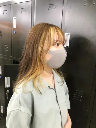 ロング カラー パーマ ヘアアレンジ メンズ キッズ ネイル マツエク・マツパ エビスザキレン/メン ズ/心斎橋🌳のヘアスタイル