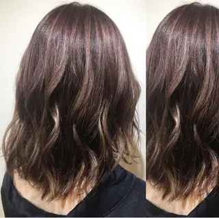 セミロング カラー box mico. mutsumiのヘアスタイル