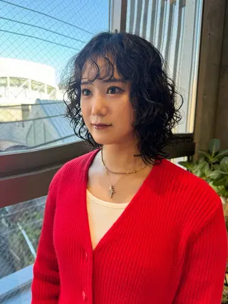 ミディアム カラー パーマ 〽️magico/ ウルフDaiki〽️のヘアスタイル