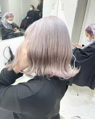 ミディアム カラー ハッシュカット/ハイ トーン/HIROKIのヘアスタイル