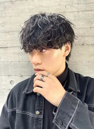 ショート メンズパーマ熊谷 フェザー/SOTAのヘアスタイル