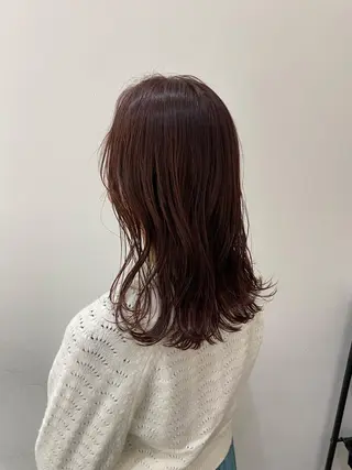 ミディアム カラー 関 桃萌果のヘアスタイル