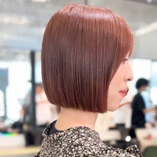 セミロング レイヤーボブ/渋谷/ 艶カラー/あおい🩵のヘアスタイル