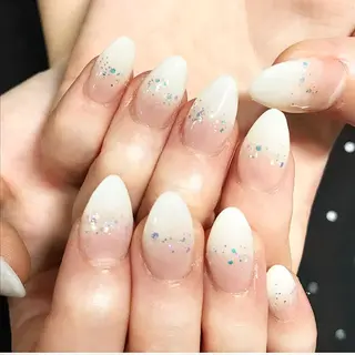 ネイル 渋谷／チップ長さ出し 👑アプレgel-xのネイルデザイン