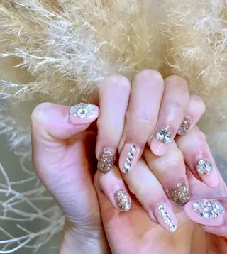 ミディアム カラー パーマ ヘアアレンジ ネイル マツエク・マツパ el. by Aoのネイルデザイン