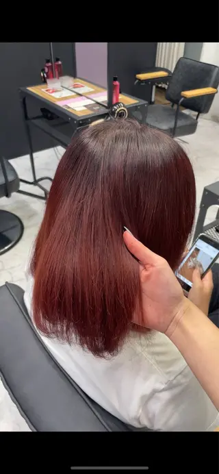 ミディアム 福岡美髪矯正/ KAEDEのヘアスタイル